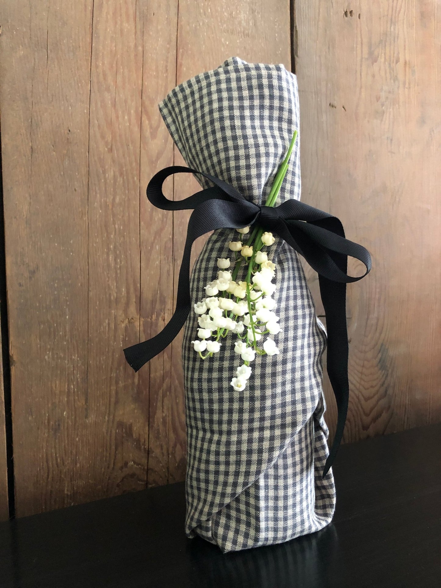 Linen Tea Towel - Grey Checks - Rural Route Seven