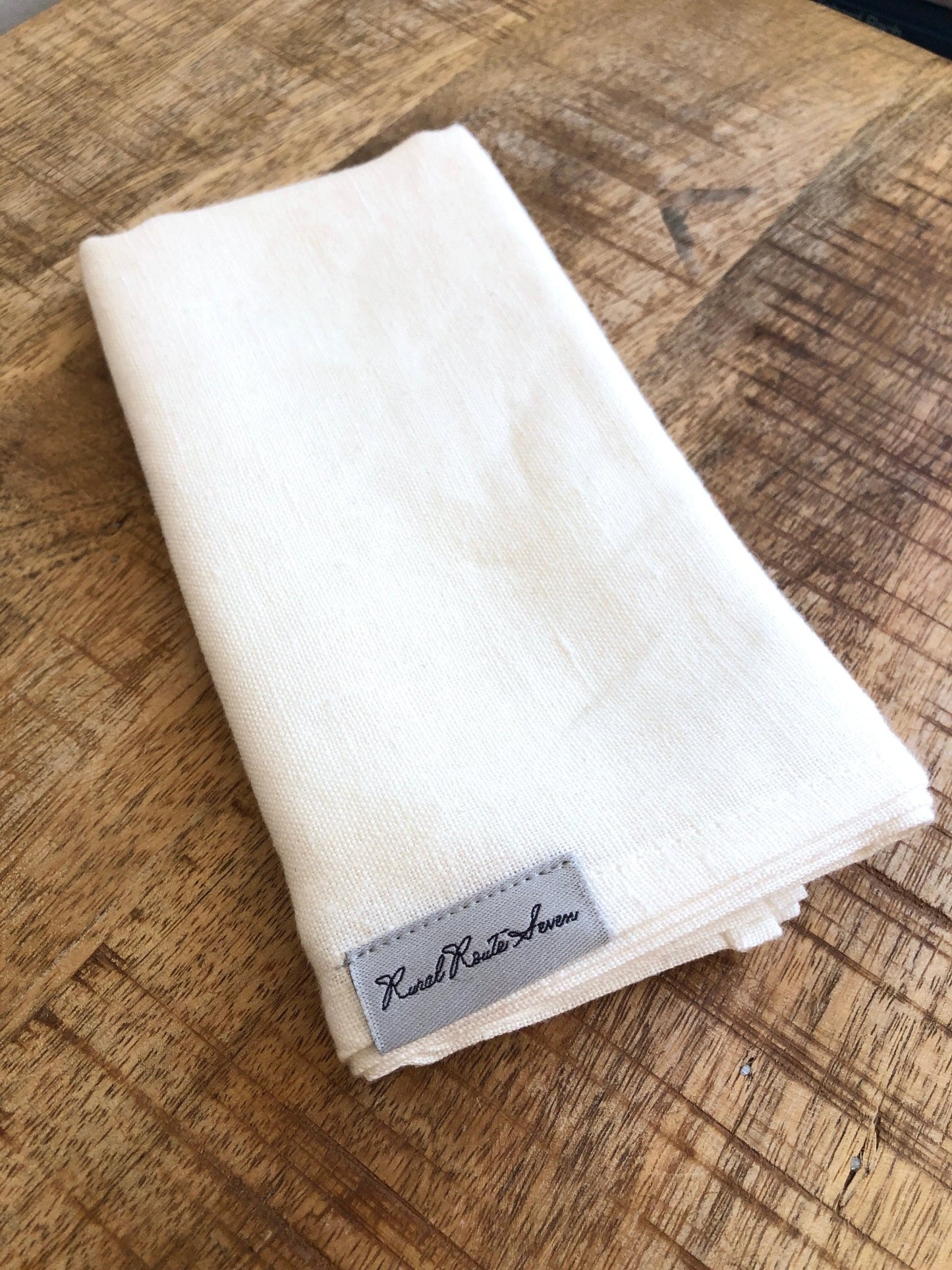 Organic Linen Tea Towel - Off - White - Rural Route Seven