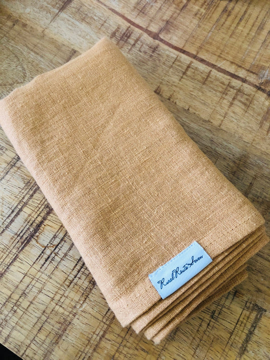 Linen Tea Towel - Mustard - Rural Route Seven