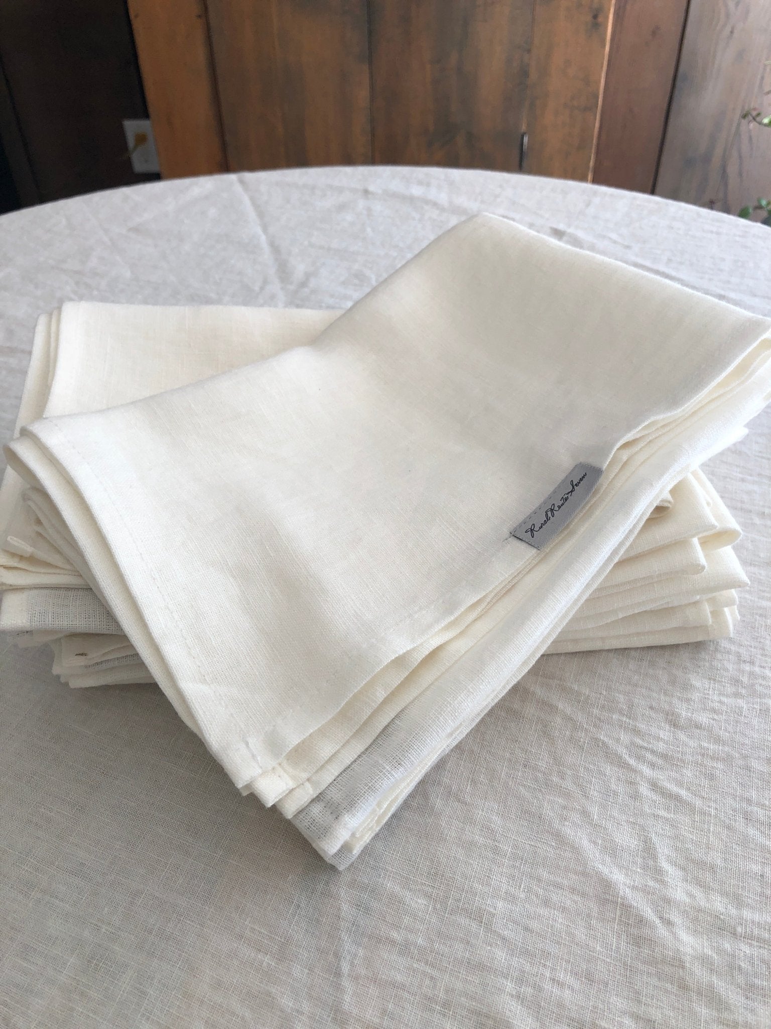 Linen Tea Towel - White - Rural Route Seven