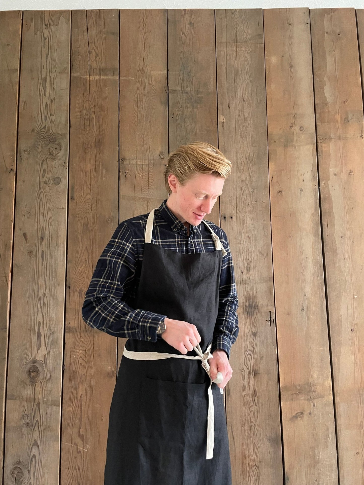 Men's Bib Apron - Black - Rural Route Seven