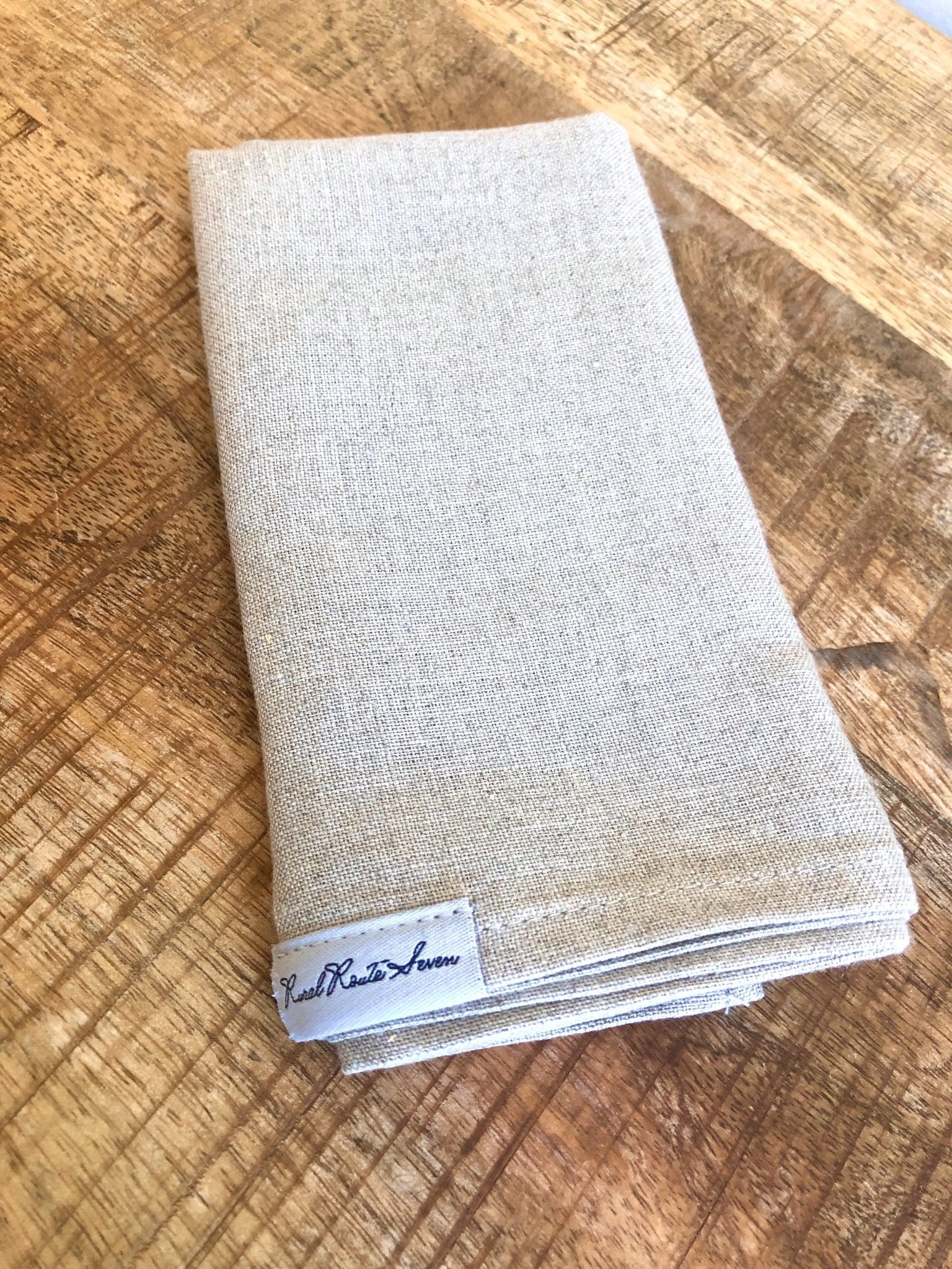 Organic Linen Tea Towel - Natural Flax - Rural Route Seven